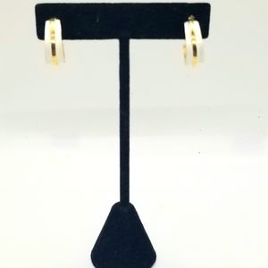 Vintage Crown Trifari Huggie Clip On Earrings